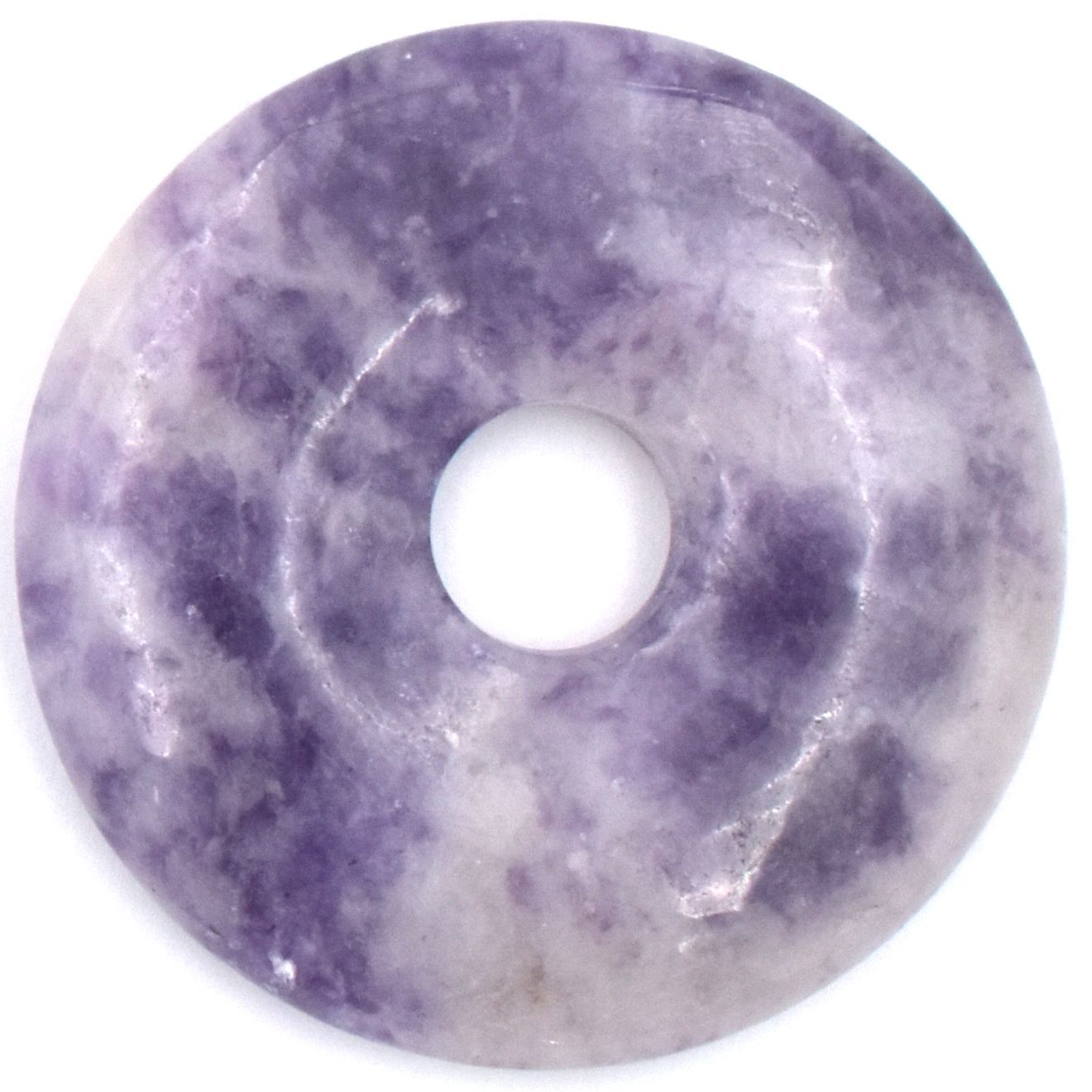 Purple Lepidolite Donut Pendant Carving