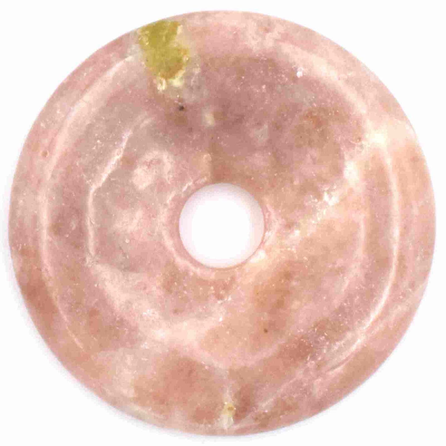 Pink Jasper Donut Pendant Carving