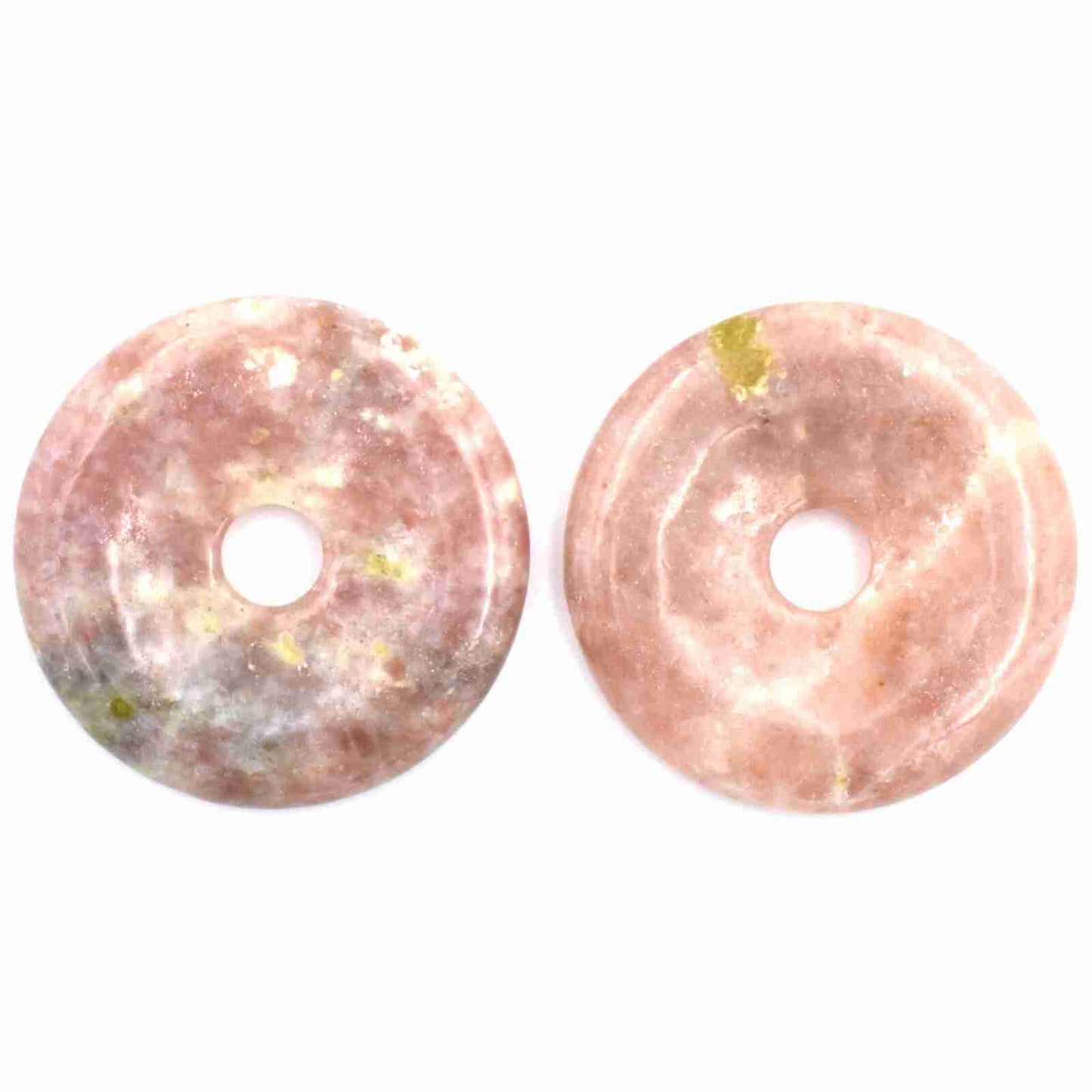 Pink Jasper Donut Pendant Carving