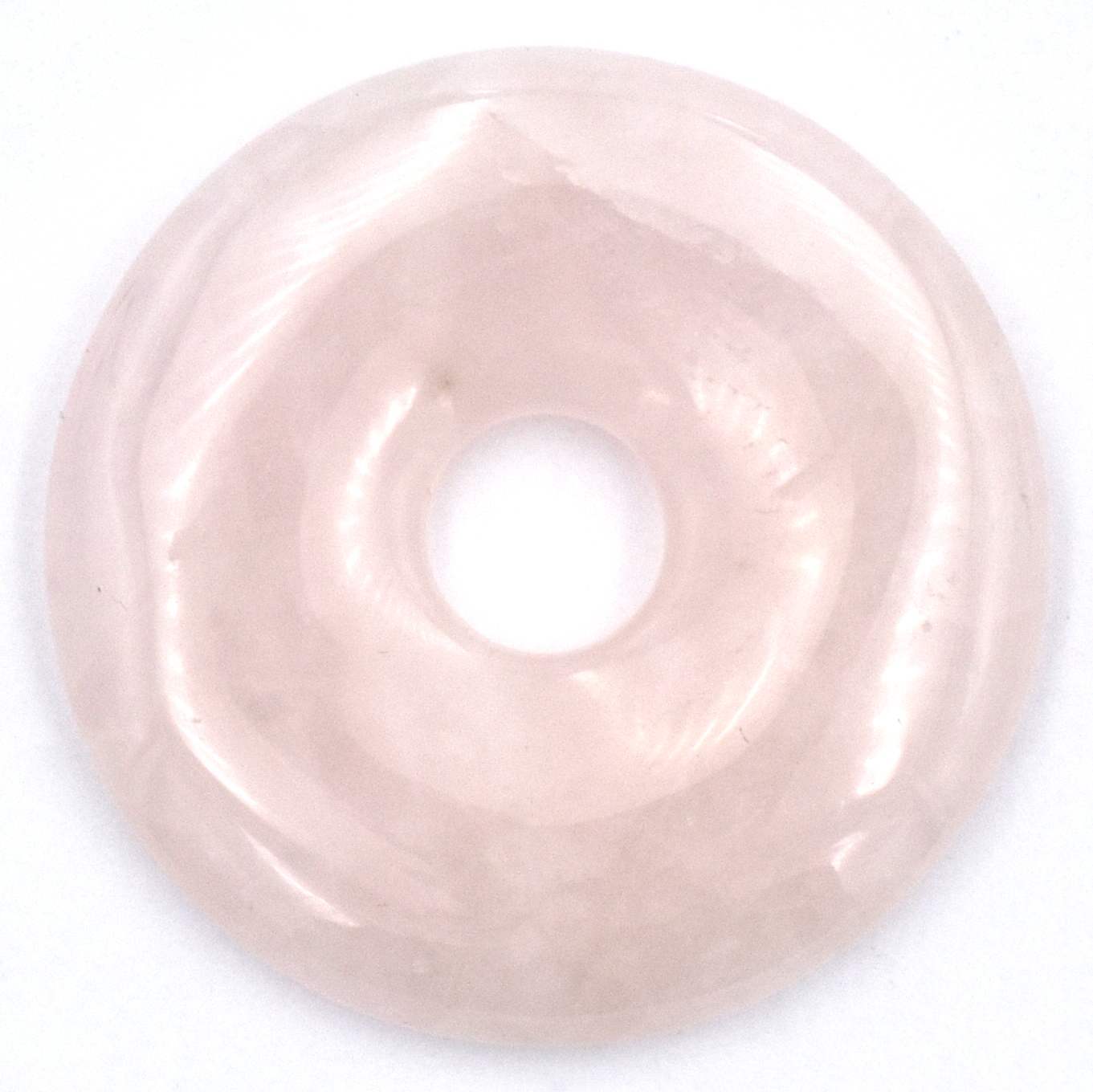 Rose Quartz Donut Pendant Carving