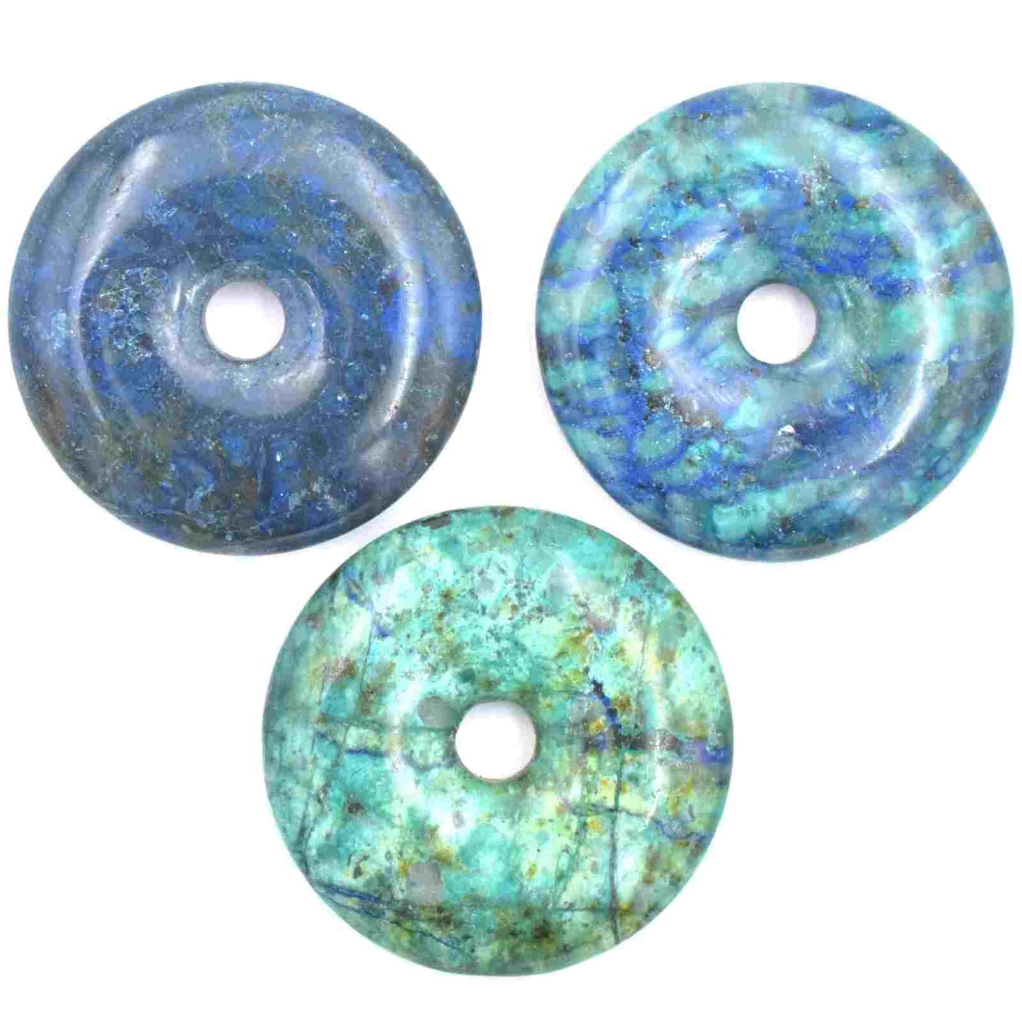 Chrysocolla Donut Pendant Carving