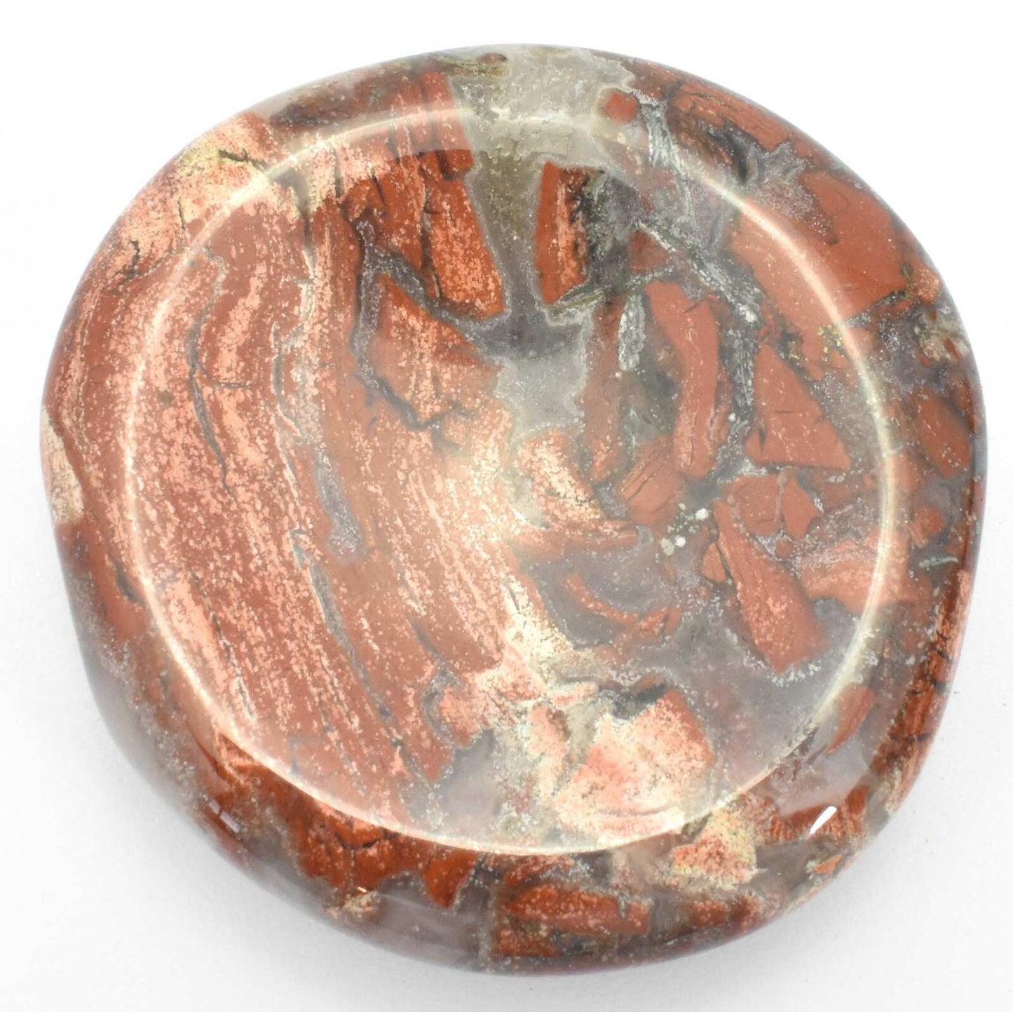 Freeform Jasper Poppy Worry Stone