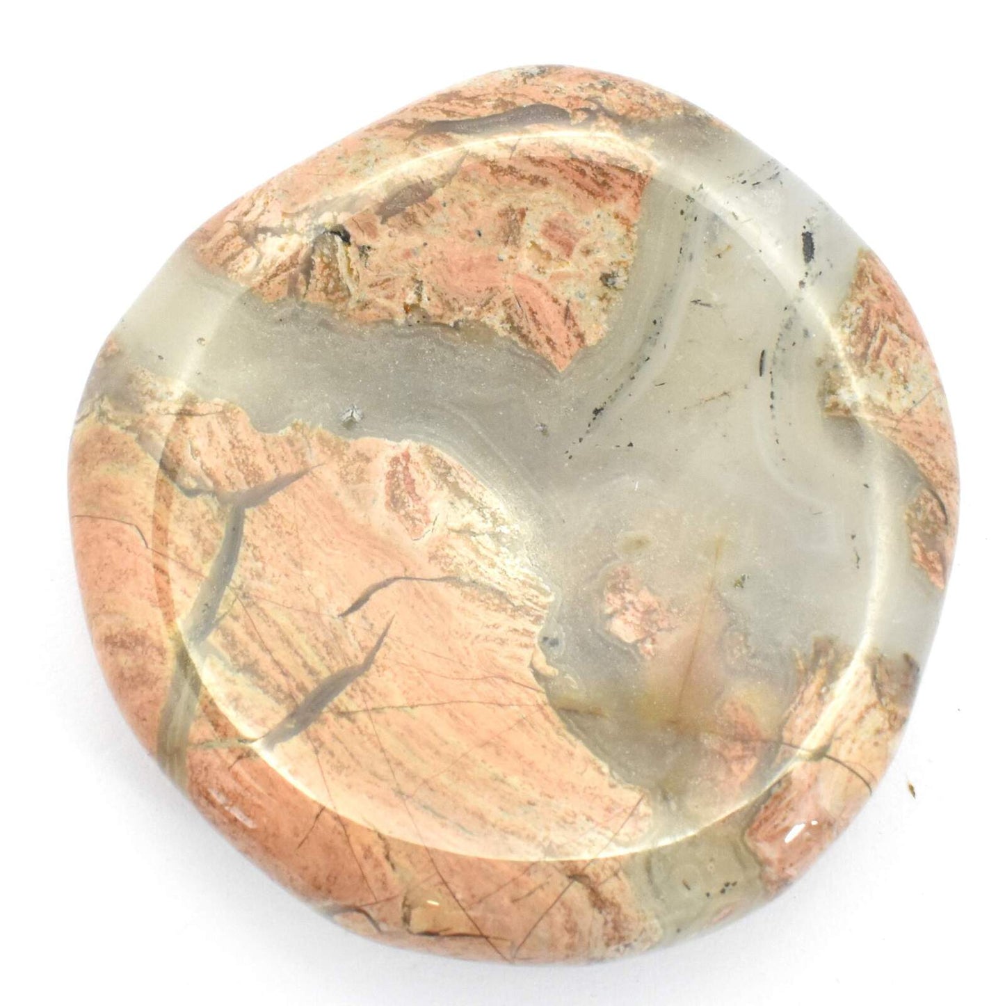 Freeform Jasper Poppy Worry Stone