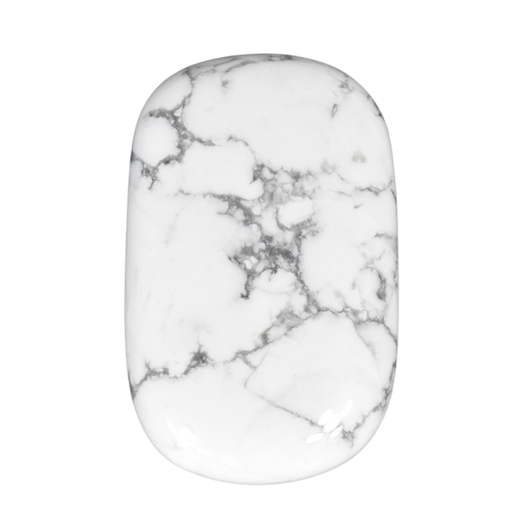 White Howlite Rectangle Stone Carving