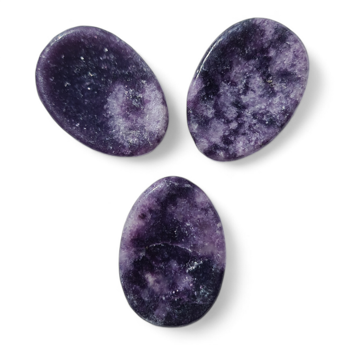 Oval Lepidolite Purple Worry Stone