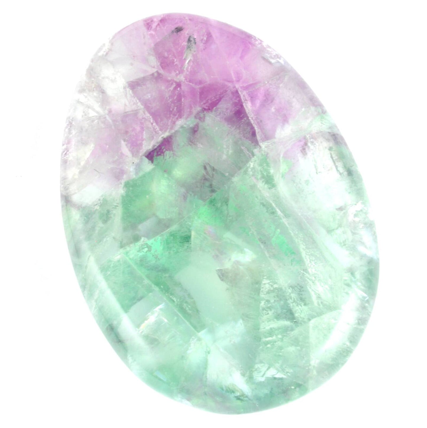Oval Fluorite Rainbow Worry Stone