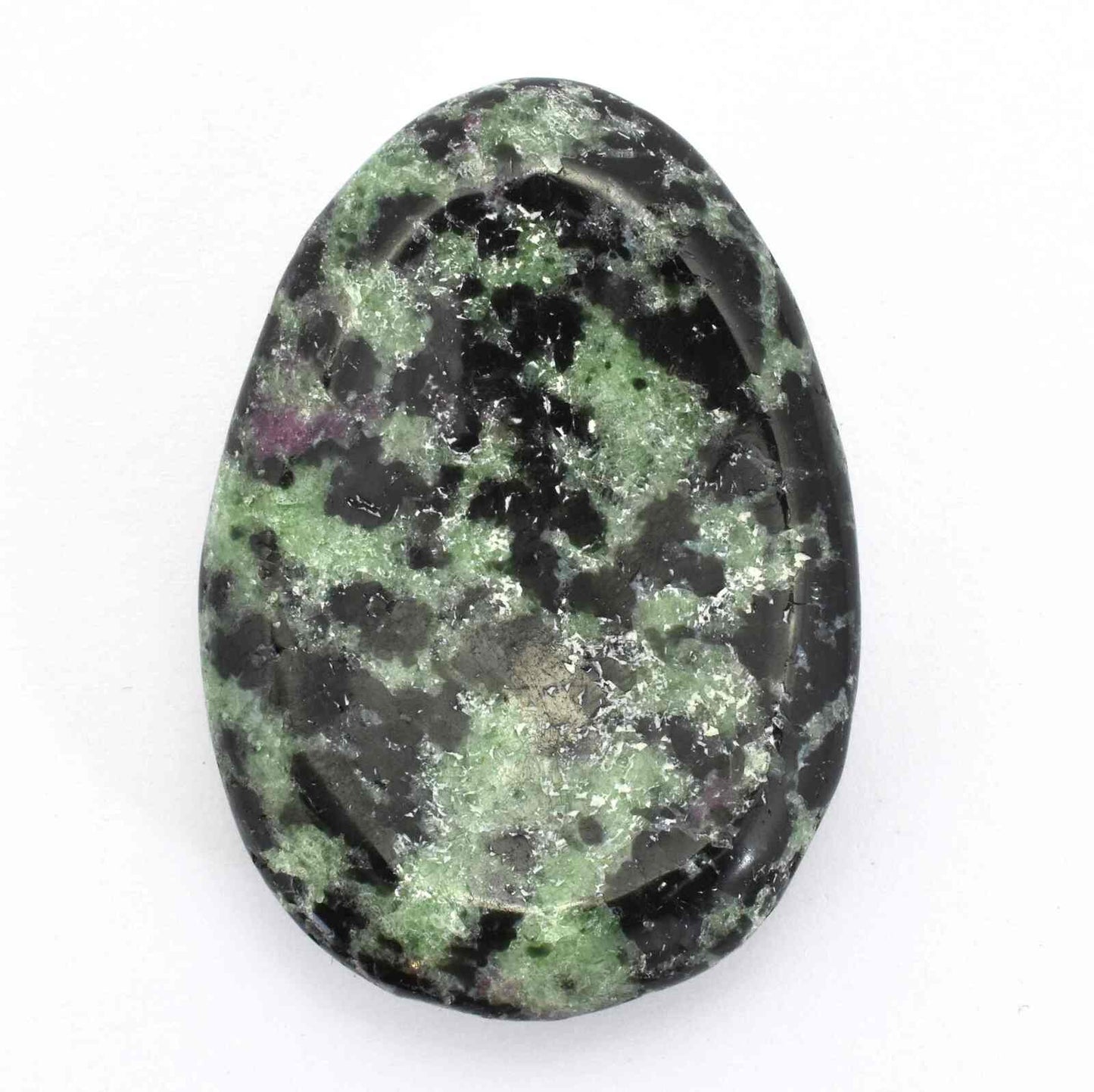 Oval Ruby In Zoisite Worry Stone