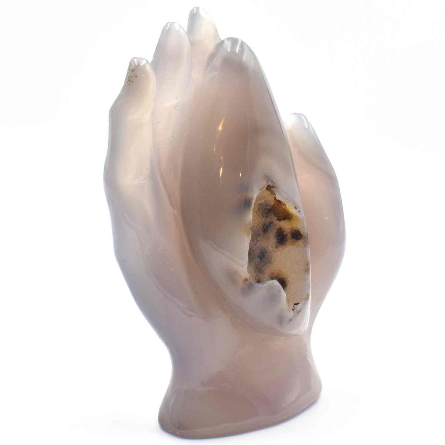 Agate Geode Buddha Hand Carving