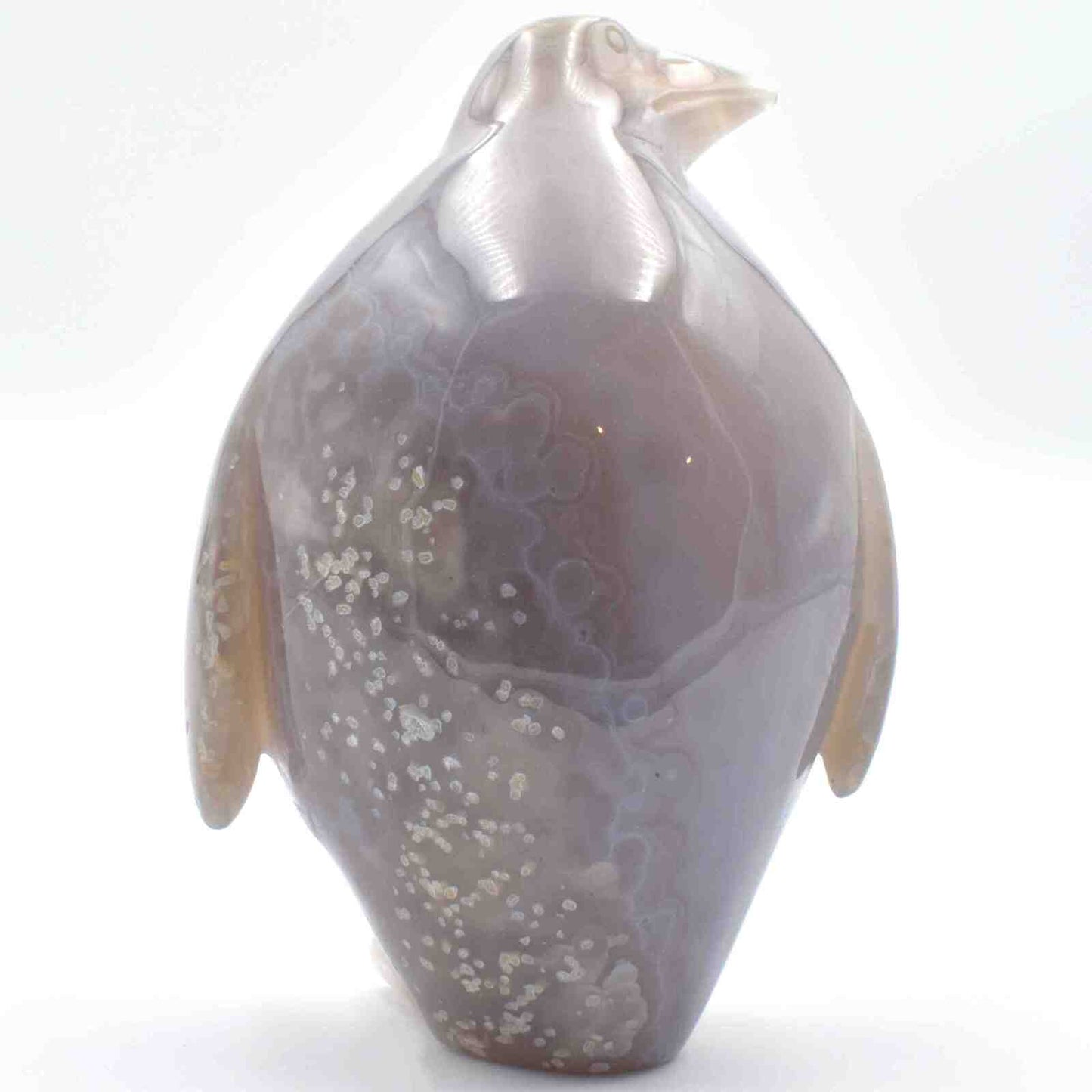 Agate Geode Penguin Carving