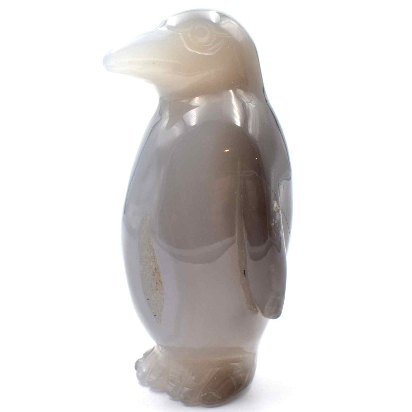 Agate Geode Penguin Carving