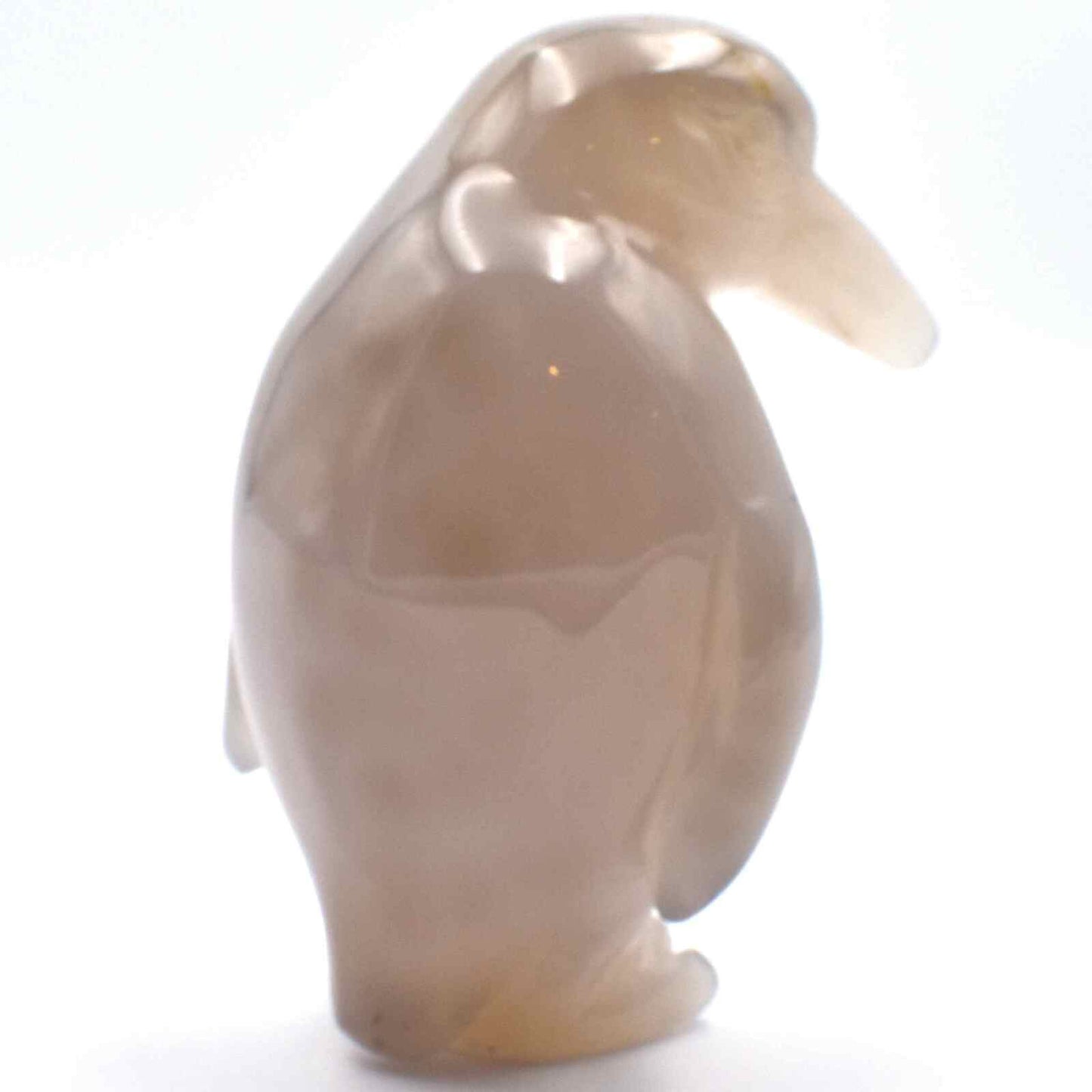 Agate Geode Penguin Carving