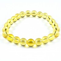 Yellow Obsidian Bead Bracelet