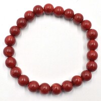 Red Coral Bead Bracelet