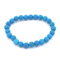 Turquoise Lava Bead Bracelet