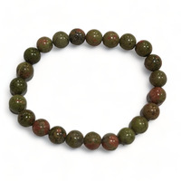 Unakite Bead Bracelet