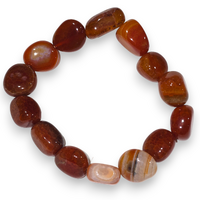 Fire Agate Tumbled Bracelet