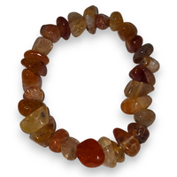 Fire Agate Tumbled Bracelet