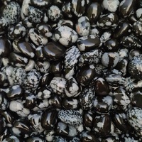 White Snowflake Obsidian Tumbled Stones - BULK ONLY