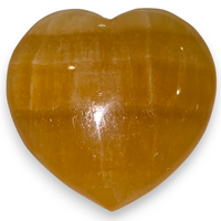 Orange Calcite Heart Carving
