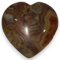 Red Crazy Lace Agate Heart Carving