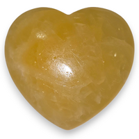 Yellow Calcite Heart Carving