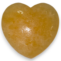 Yellow Calcite Heart Carving