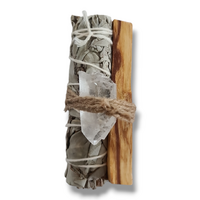 Natural Smudging Kit - Clear Quartz