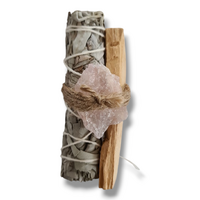 Natural Smudging Kit - Rose Quartz