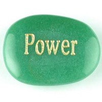 Power Aventurine Green Word Stone