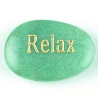 Relax Aventurine Green Word Stone