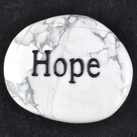 Hope Howlite White Word Stone