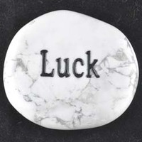 Luck Howlite White Word Stone