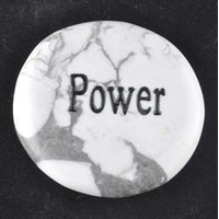 Power Howlite White Word Stone