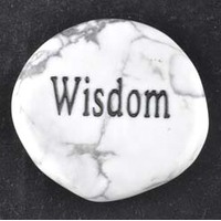 Wisdom Howlite White Word Stone