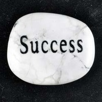 Success Howlite White Word Stone