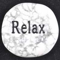 Relax Howlite White Word Stone