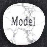 Model Howlite White Word Stone