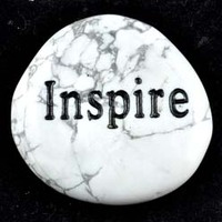 Inspire Howlite White Word Stone