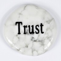 Trust Howlite White Word Stone