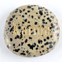 Karma Jasper Dalmatian Word Stone