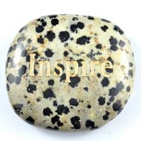 Inspire Jasper Dalmatian Word Stone