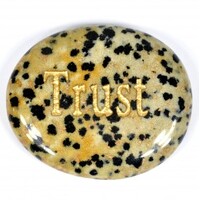 Trust Jasper Dalmatian Word Stone