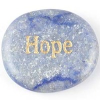 Hope Aventurine Blue Word Stone