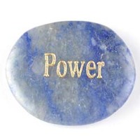 Power Aventurine Blue Word Stone