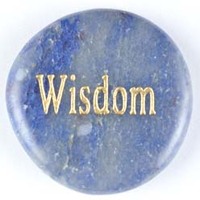 Wisdom Aventurine Blue Word Stone