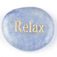 Relax Aventurine Blue Word Stone