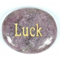 Luck Lepidolite Pink Word Stone