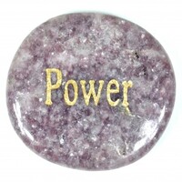 Power Lepidolite Pink Word Stone