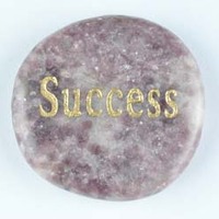 Success Lepidolite Pink Word Stone