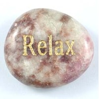 Relax Lepidolite Word Stone